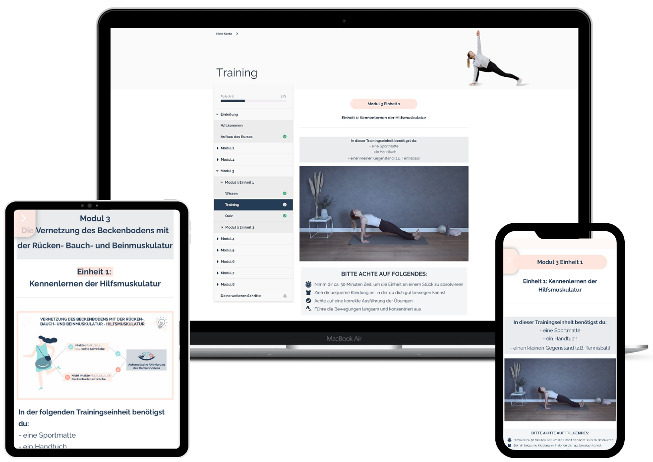Beckenboden Onlinekurs Prävention